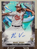 2023 Topps Inception Baseball NICK VESPI RC Rookies & Emerging Stars Autograph Aqua #BRES-NVE