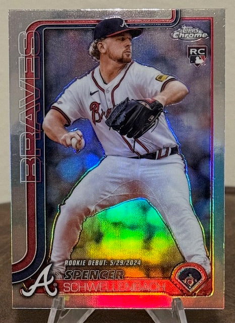 2025 Topps Chrome Update Baseball SPENCER SCHWELLENBACH RC Rookie Debut Refractor #USC132