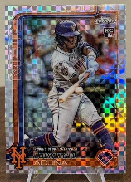 2025 Topps Chrome Update Baseball LUISANGEL ACUNA RC Rookie Debut X-Fractor #USC53