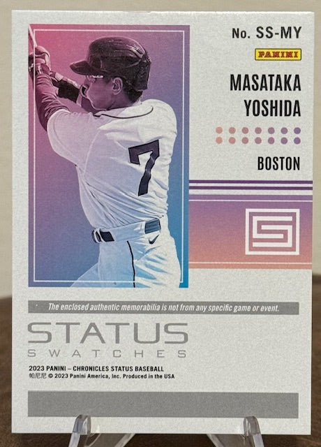 2023 Panini Chronicles Baseball MASATAKA YOSHIDA RC Status Swatches #SS-MY