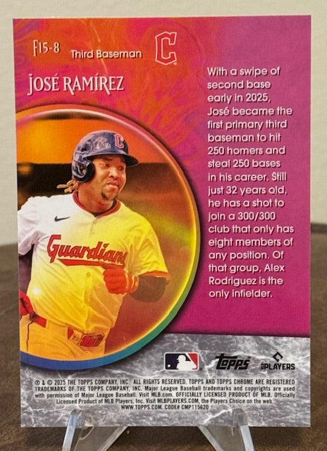 2025 Topps Chrome Update Baseball JOSE RAMIREZ Fortune 15 #F15-8