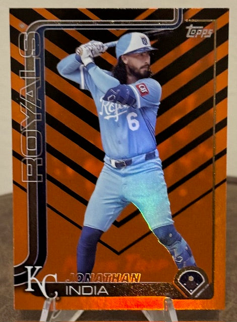 2025 Topps Update Series Baseball JONATHAN INDIA Holiday Foil #US175