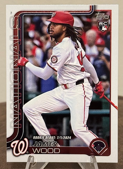 2025 Topps Update Series Baseball JAMES WOOD Rookie Debut #218